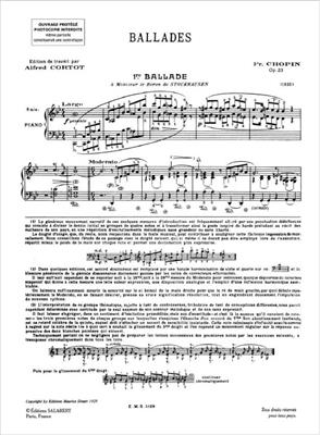 Frédéric Chopin: Ballades Op 23, 38, 47, 52: Klavier Solo