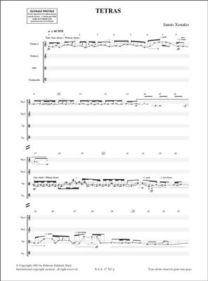 Iannis Xenakis: Tetras: Streichquartett