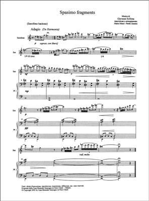 Giovanni Sollima: Spasimo fragments: Saxophon