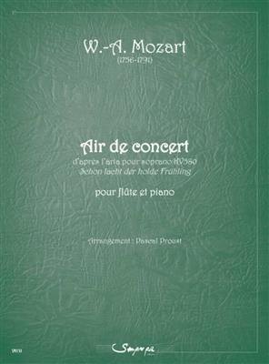 Wolfgang Amadeus Mozart: Air de concert (d'après l'aria pour soprano KV580): (Arr. Pascal Proust): Flöte mit Begleitung