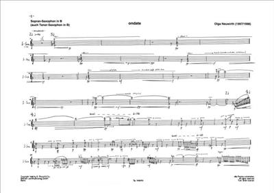 Olga Neuwirth: Ondate: Saxophon Ensemble