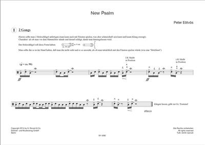 Péter Eötvös: New Psalm: Sonstige Percussion