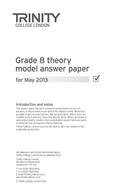 Theory Model Answers 2013 - Grade 8