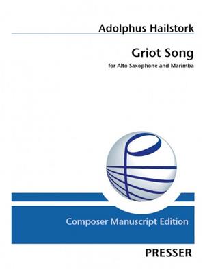 Adolphus Hailstork: Griot Song: Altsaxophon mit Begleitung