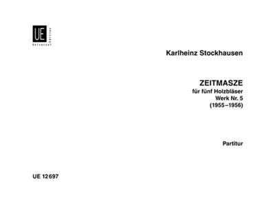 Karlheinz Stockhausen: Zeitmaße: Bläserensemble