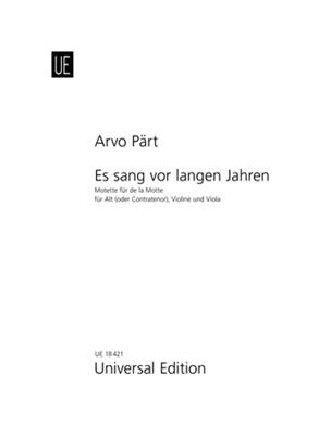 Arvo Pärt: Es Sang Vor Langen Jahren: Kammerensemble
