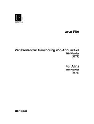 Arvo Pärt: For Alina: Klavier Solo