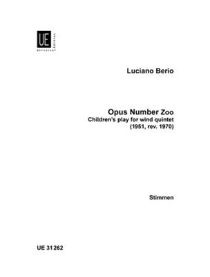 Luciano Berio: Opus Number Zoo: Bläserensemble