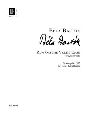 Béla Bartók: Roumanian Folk Dances: Klavier Solo