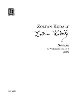 Zoltán Kodály: Sonate Opus 8: Cello Solo