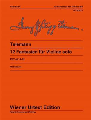 Georg Philipp Telemann: 12 Fantasies For Violin: Violine Solo