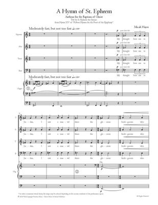 Micah Hayes: A Hymn of St. Ephrem: Gemischter Chor mit Klavier/Orgel