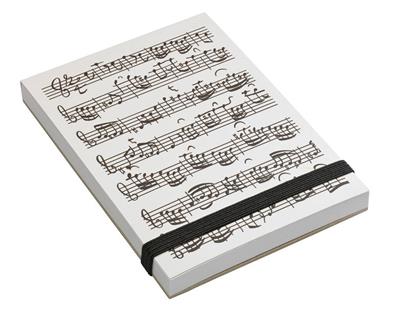 Notepad Sheet music white A7