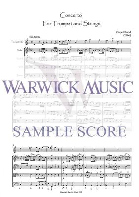 Capel Bond: Trumpet Concerto: (Arr. Warwick Cole): Streichorchester mit Solo