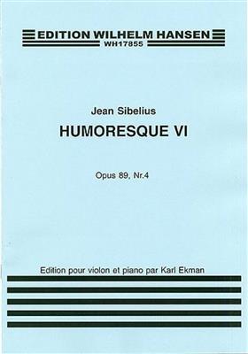 Jean Sibelius: Humoresque VI Op. 89d: Violine mit Begleitung