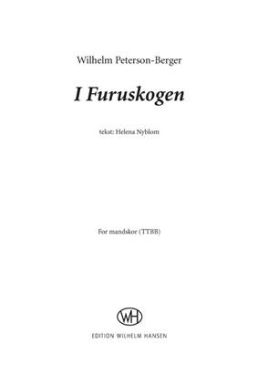 Wilhelm Peterson-Berger: I Furuskogen: Männerchor mit Begleitung