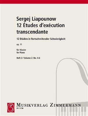 Sergej Liapounow: 12 Etudes Op.11 Nos.4-6: Klavier Solo