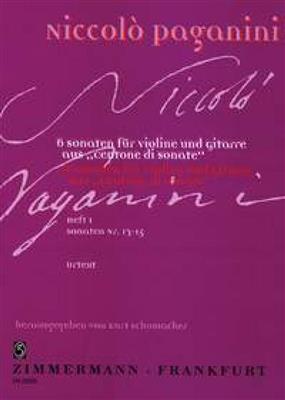 Niccolò Paganini: Centone Di Sonate Volume 1: Violine mit Begleitung
