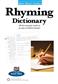 Kevin Mitchell: Mini Music Guides: Rhyming Dictionary