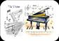 Little Snoring Gifts: Piano Placemat - Pack Of 4